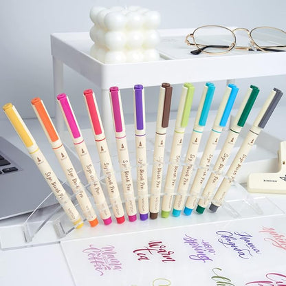 WRITECH Brush Tip Marker Pens: Artist Markers Flexible Tip Water Based 12ct - Image 9