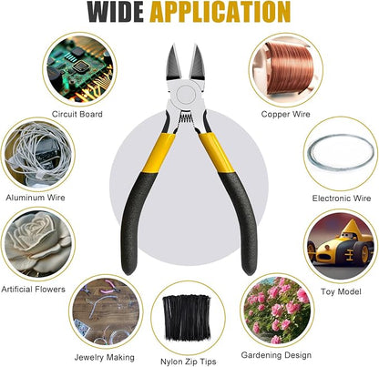 Lasnten Wire Cutters Precision Cutting Pliers Side Diagonal Cutters Small Wire - Image 6