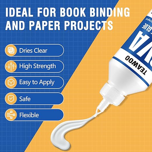 Book Repair & Binding Glue Kit – 8.5 Oz + 2×1.35 Oz Acid-Free PVA Adhesive – - Image 3