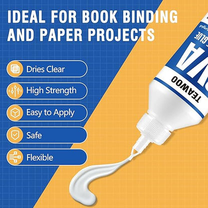 Book Repair & Binding Glue Kit – 8.5 Oz + 2×1.35 Oz Acid-Free PVA Adhesive – - Image 3
