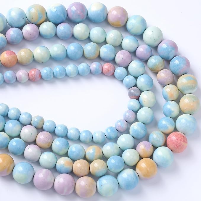 4mm 90pcs Natural Alxa Rainbow Stone Beads - Image 3