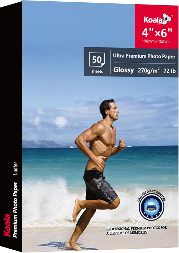 Koala Ultra Premium Photo Paper 4x6 In Glossy Photo Printer Paper by KOALAPAPER