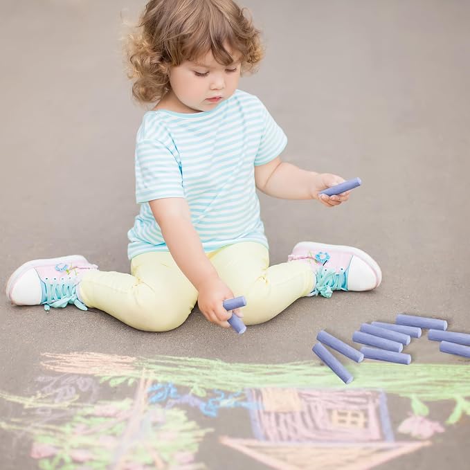 20 Pcs Sidewalk Chalks for Kids Non Toxic Jumbo Chalk for Party Gift Outdoor - Image 7