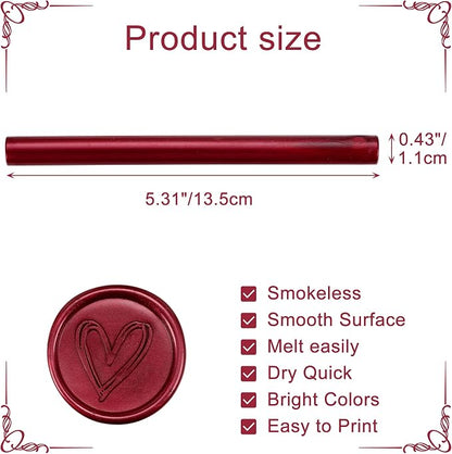 Yoption 15 Pieces Burgundy Glue Gun Sealing Wax Sticks - Image 5