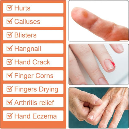PAGOW 10pcs Gel Finger Support Protector Caps Gloves, Silicone Fingertips - Image 5
