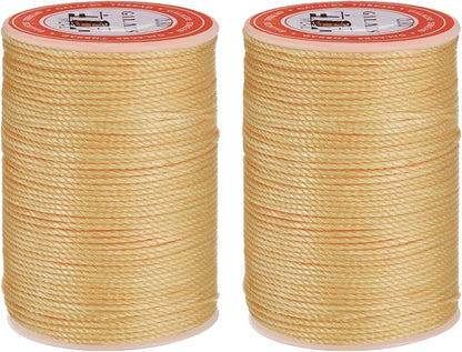 uxcell Round Leather Sewing Waxed Thread, 55m / 60 Yards Polyester Wax String by uxcell