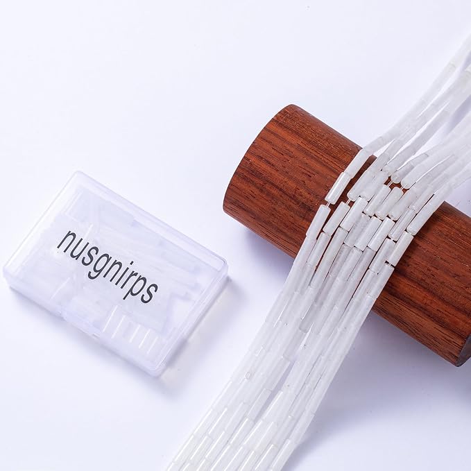 Natural White Agate Cylinder Tube Beads 4x13mm 38cm/str Loose Semi Gemstone - Image 6
