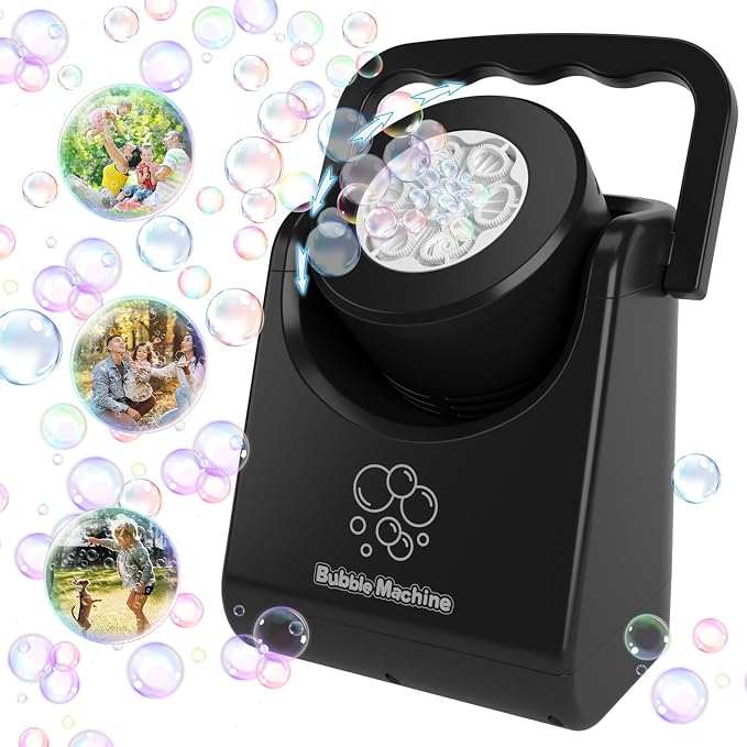 Bubble Machine for Kids Toddlers, Automatic Bubble Blower, Portable Adjustable by IFLOVE