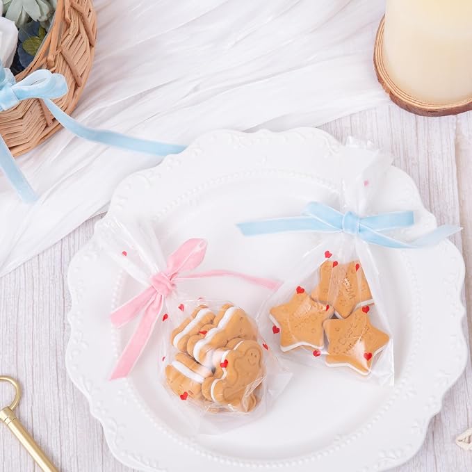 Vintage Sky Blue Velvet Ribbon Christmas Ribbon - Image 5