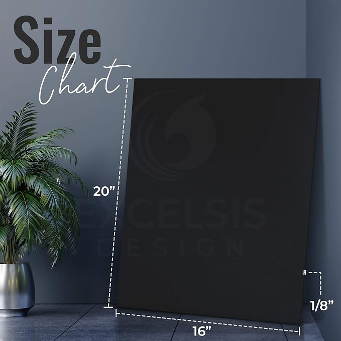 Black Foam Board 16 x 20 x 1/8" Inch, 15 Pack Acid-Free Foam Core Poster Board - Image 2