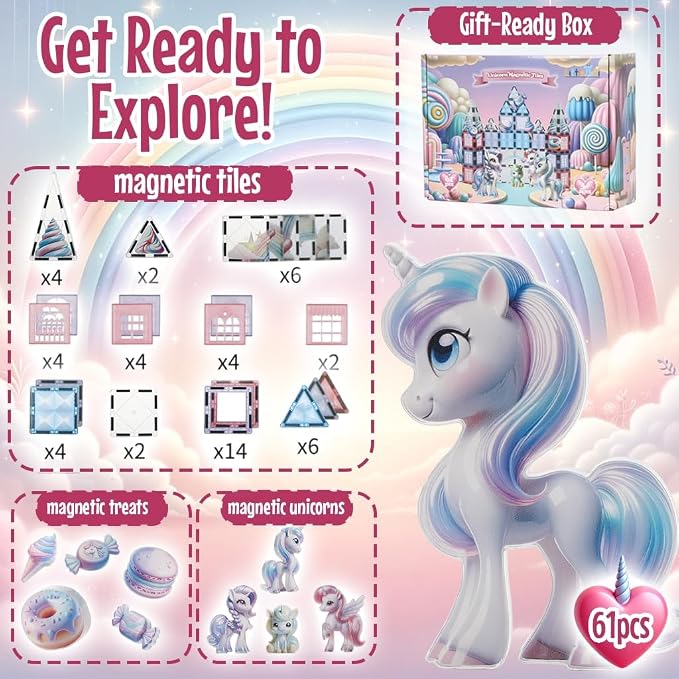 Little Pi Unicorn Toys for Girls Age 4-6 - Image 6