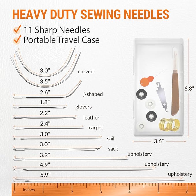 VONEEDL Heavy Duty Sewing Needles & Waxed Thread - Image 4