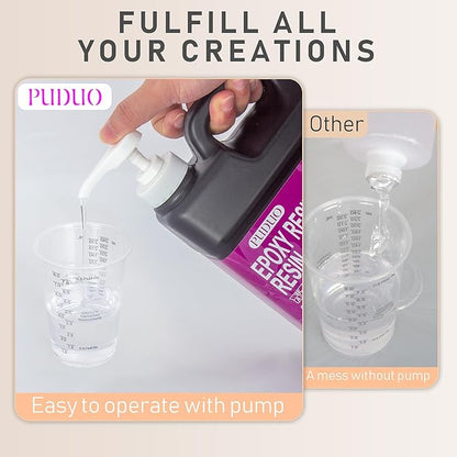 Puduo Epoxy Resin Kit 1.1Gallon，Newly Formulated Crystal Clear Epoxy - Image 7