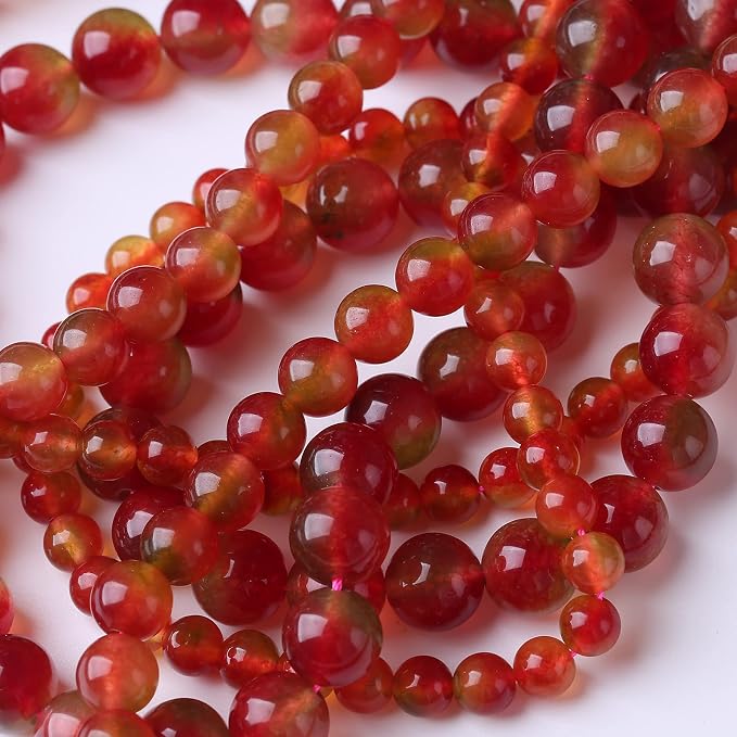 48PCS 8MM Mixed Double Chalcedony Stone Beads Energy Healing Beads - Image 3