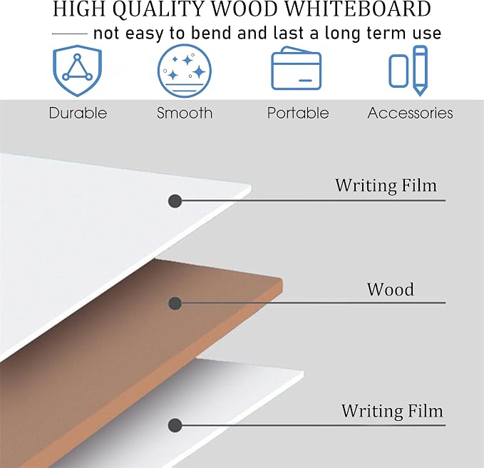 10 Pack Dry Erase Boards, Double-Sided Small White Board - Image 4