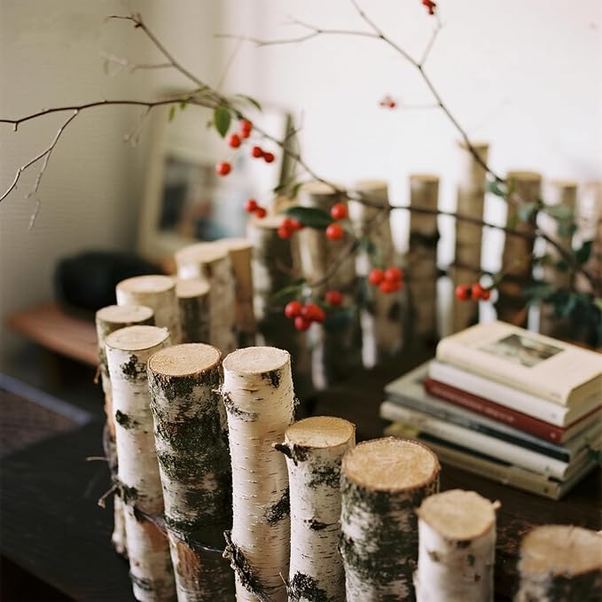 6-Pack White Birch Logs for Fireplace - Image 6