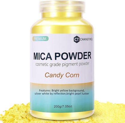 Mica Powder, 7.05OZ（200g）, Candy Corn Mica Powder Pigment by CHANGTIKEJIWelcomeYouOrder