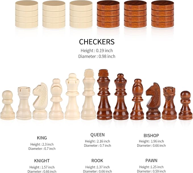 Chess Set Board for Kids & Adults, Portable Folding Leather Chess Boards - Image 7