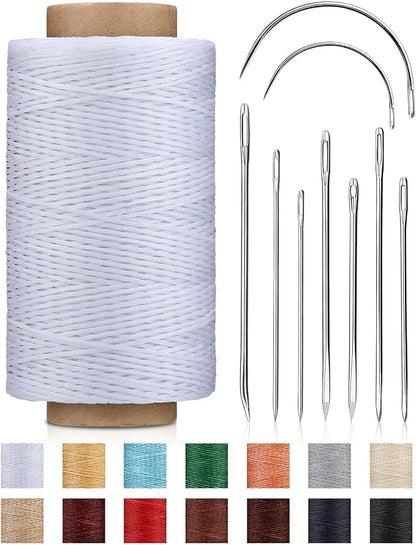 DIUDUS 218 Yards Upholstery Thread, Waxed Leather Thread, Heavy Duty Sewing Kit by Diudus