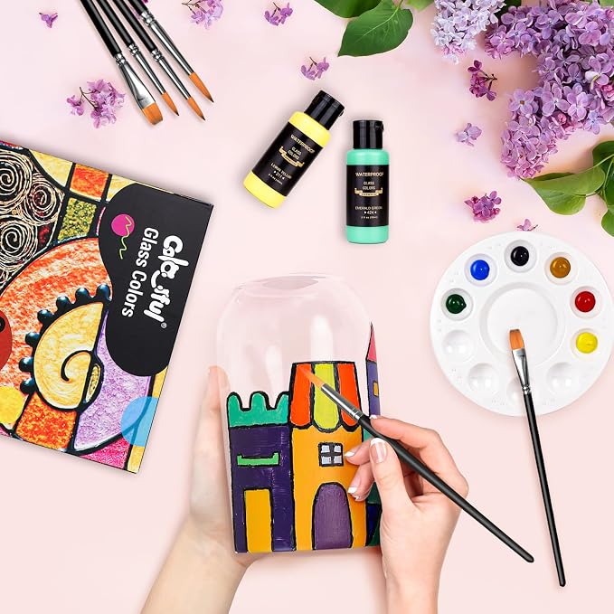 Colorful Stain Glass Paint Set - Image 5