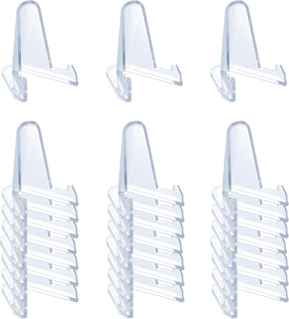 24 Packs Thickened edition Acrylic Card stands, Card Holder Display Stand by TERDEWE