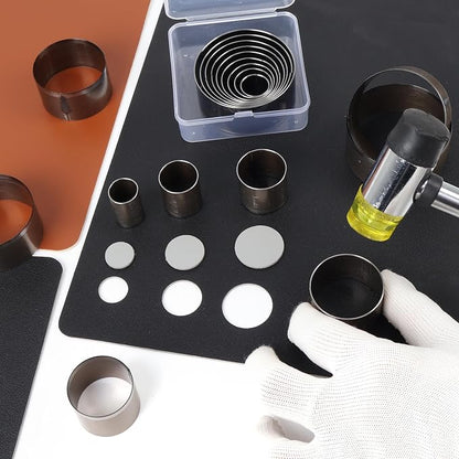 21 Pieces Leather Circle Cutter Tool Set, Hole Punch Tools - Image 3