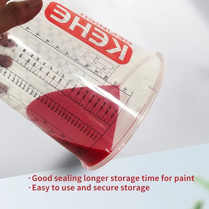 15 PACK Paint Mixing Cups by KEHE REFINISH, 64 oz, Disposable or Reusable - Image 5