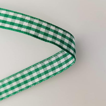 Green Gingham Plaid Checked Christmas Ribbon 25 Yard Each Roll 100% Polyester - Image 9