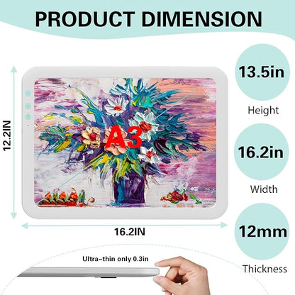 HIUKCOLED Wireless Battery Powered A3 Light Pad, 3 Colors Stepless Dimmable and - Image 5