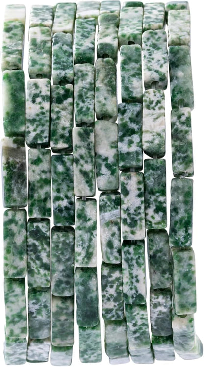 Natural African Jade Rectangle Tube Beads 4x13mm 38cm/str Loose Semi Gemstone by nusgnirps