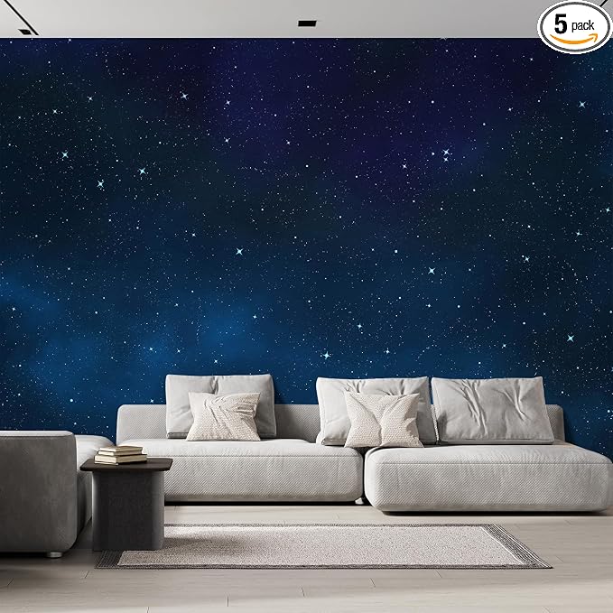 wall26 Large Wall Mural Beautiful Scenery of The Starry Night Self-Adhesive by wall26