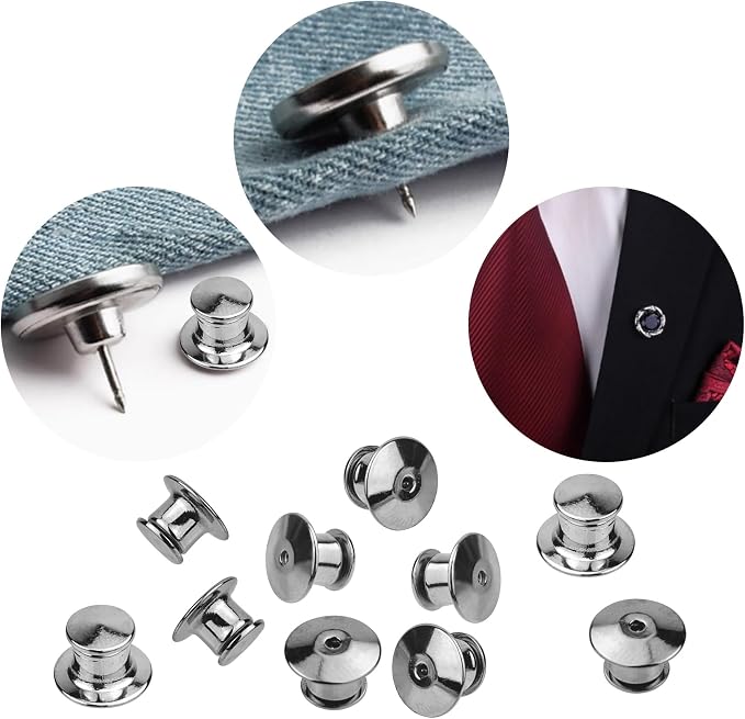 20 PCS Pin Backs, Pins for Backpacks, Pin Backs Locking, Pin Lock, Metal Pin - Image 4