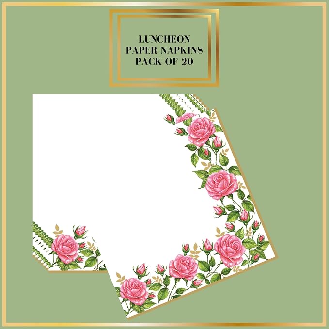 20-ct 13x13 Flowers Paper Luncheon Decoupage Napkins, 3-Ply Servilletas Printed - Image 3
