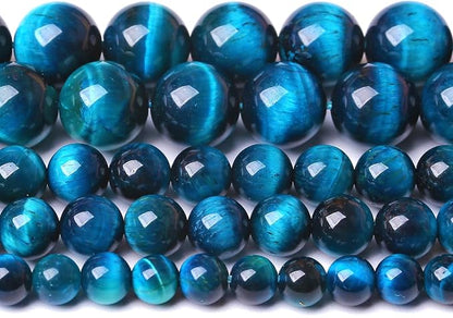 6MM 120pcs Natural Royal Blue Tiger Eye Stone Energy Healing Beads Round Loose by Unknown