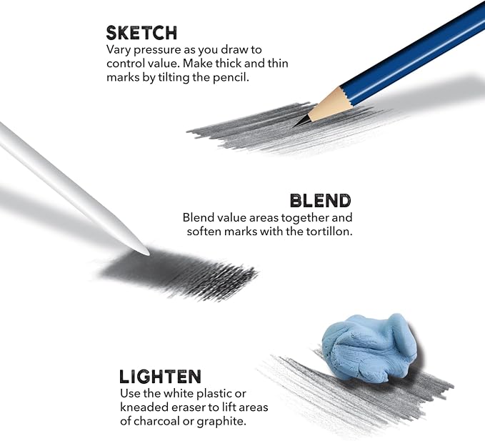 ArtSkills Sketch Pencils for Drawing, Graphite Art Pencil Set for Sketching & - Image 3