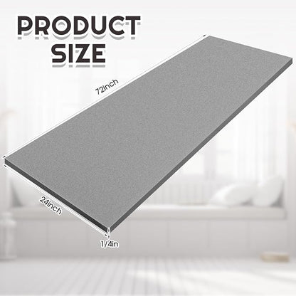 Amylove Polyurethane Foam 24" x 72" High Density Cushion Upholstery Foam Sheet - Image 2