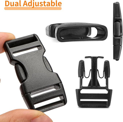 3/4" Buckles and Straps Set: 6 Yards of Thick Nylon Webbing, 12 Tri-Glide Slide - Image 3