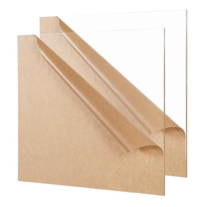 Clear Cast Acrylic Sheet 12" x 12" x 1/8" Thick, Display Projects, Laser Cutting by KAITELA