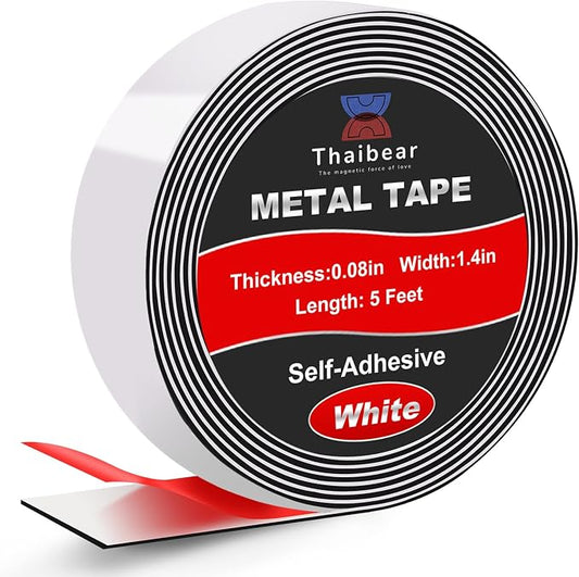 Thaibear Metal Tape for Magnets Flexible Metal Strips Self Adhesive, Ferrous by Thaibear