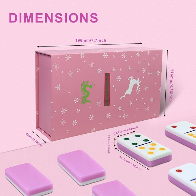 IDTQ Dominoes Set for Adults, Double 6 Dominos Game Set - Image 3