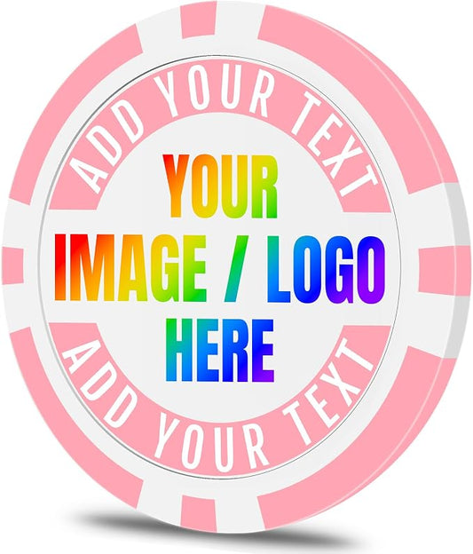50 Custom Poker Chips, Personalized by Qansean