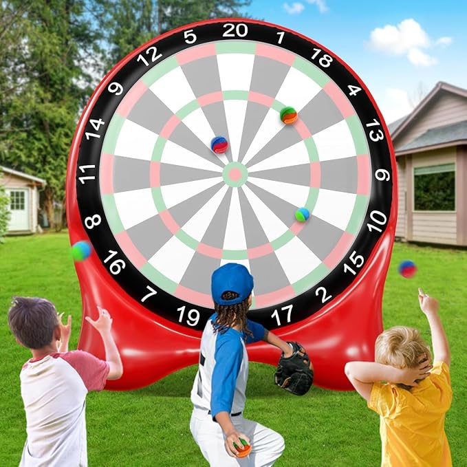 Inflatable Soccer Dart Board, Giant Kick Darts, Indoor Outdoor Lawn Yard Games - Image 7
