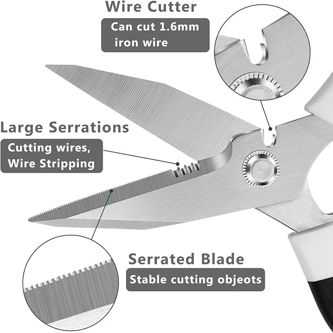 Utility Scissors Heavy Duty: sharp Scissors All Purpose heavy duty, Easy - Image 2
