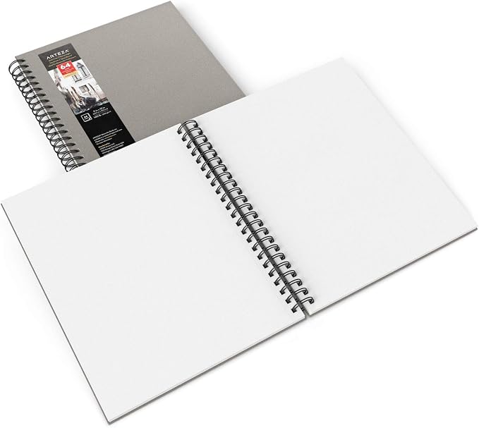 ARTEZA Watercolor Sketchbook 2-Pack, 9x12 Inches – 64 Pages Each, Spiral-Bound - Image 3