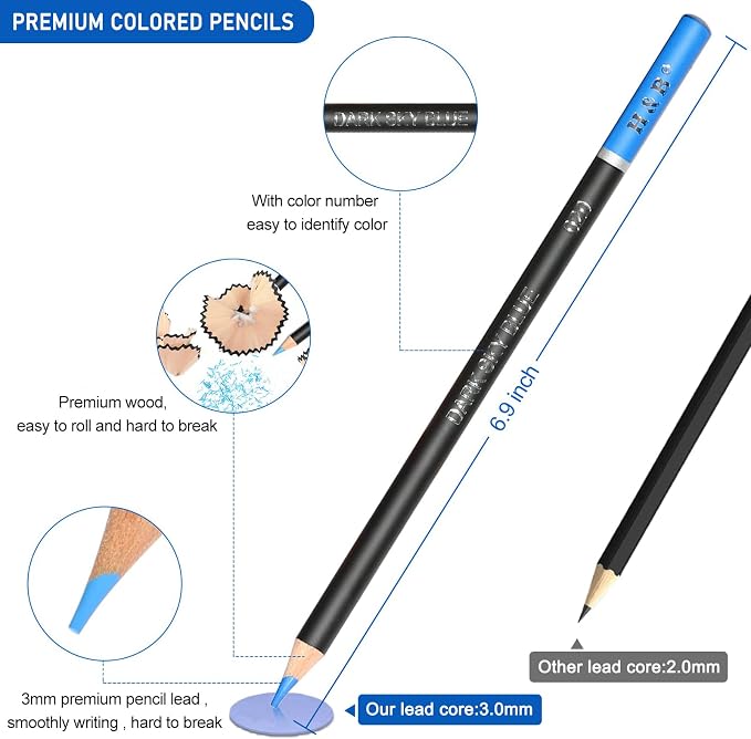 146Pcs Drawing and Sketching Colored Pencils Set, Art Supplies Include Sketch - Image 3