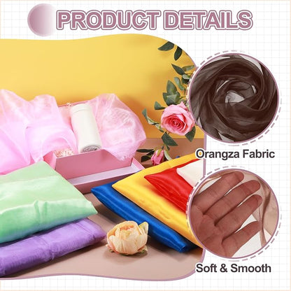 MECCANIXITY Iridescent Sheer Organza Fabric, 10 Yards x 59 Inches Solid - Image 3