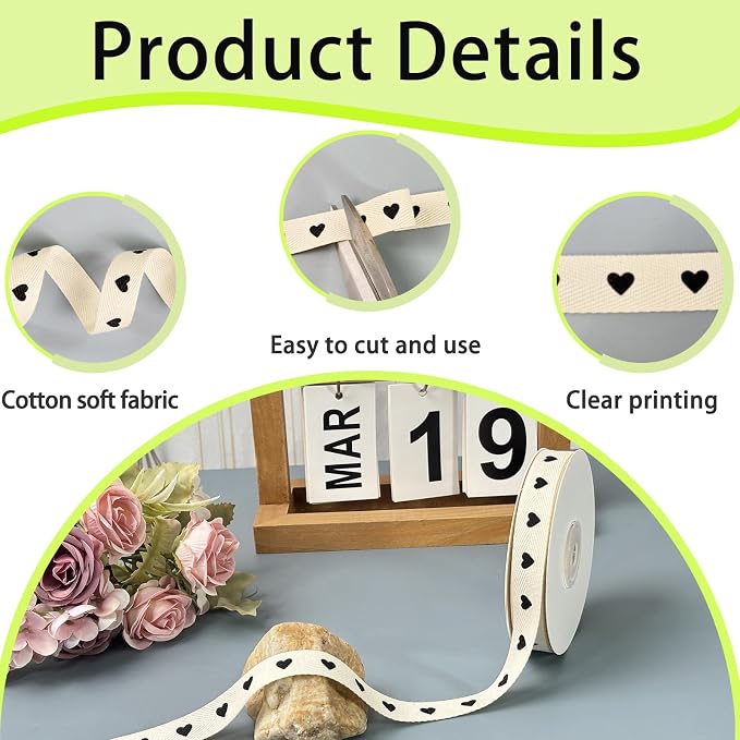 Cotton Herringbone Ribbon - Image 4