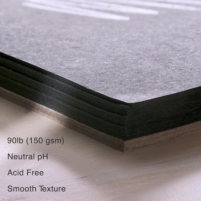 ARTISTIC EYE 9x12 Premium Black Paper Pads, Spiral Bound Sketchbook, 70 Sheets - Image 3