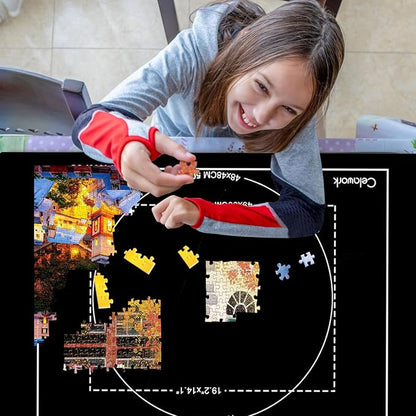 Rubber Jigsaw Puzzle Mat 1000 Pieces | 20" x 27"Puzzle Mats Roll Up | Jigsaw - Image 8