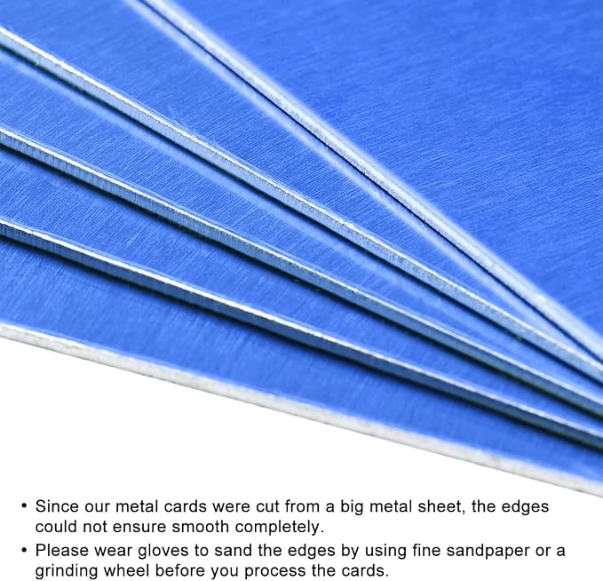 uxcell Blank Metal Card 88x53x0.8mm Anodized Aluminum Plate - Image 3